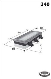 LUCAS FILTERS Воздушный фильтр LFAF112